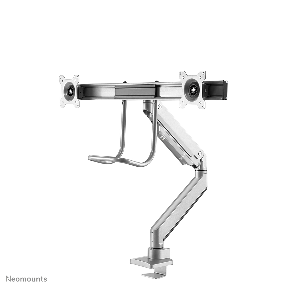 Neomounts NM-D775DXSILVER Brazo de monitor 10-32" - resorte de gas - Topfix - Tope-a-180°